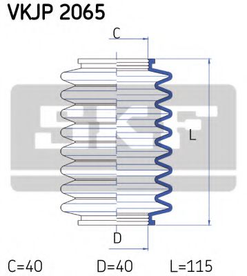 Комплект пыльников рулевой рейки SKF VKJP 2065
