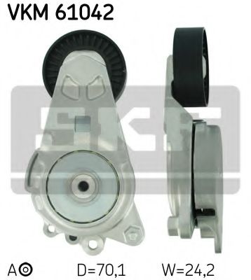 Натяжной ролик поликлинового ремня SKF VKM 61042