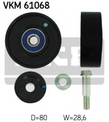Направляющий / паразитный ролик  поликлинового ремня SKF VKM 61068