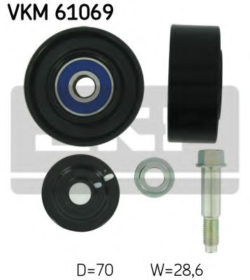 Направляющий / паразитный ролик поликлинового ремня SKF VKM 61069