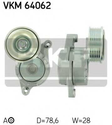 Натяжной ролик поликлинового ремня SKF VKM 64062