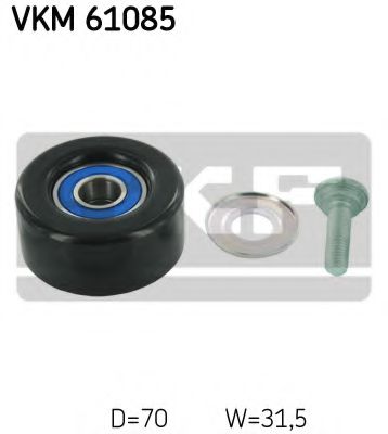 Направляющий / паразитный ролик  поликлинового ремня SKF VKM 61085
