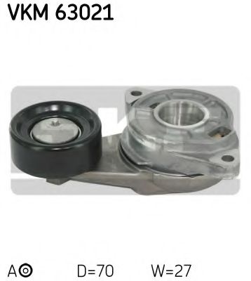Натяжной ролик поликлинового ремня SKF VKM 63021