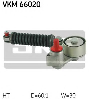 Натяжной ролик поликлинового ремня SKF VKM 66020
