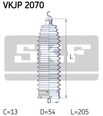 Комплект пыльников рулевой рейки SKF VKJP 2070