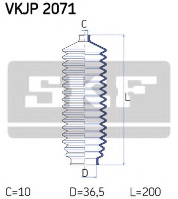 Комплект пыльников рулевой рейки SKF VKJP 2071