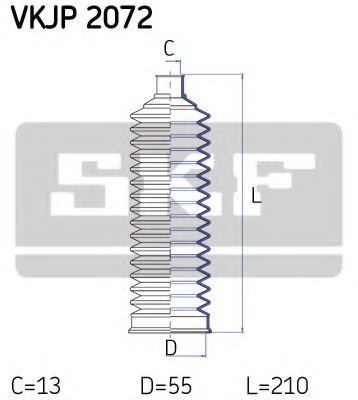 Комплект пыльников рулевой рейки SKF VKJP 2072