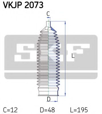 Комплект пыльников рулевой рейки SKF VKJP 2073