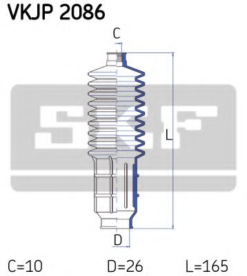 Комплект пыльников рулевой рейки SKF VKJP 2086