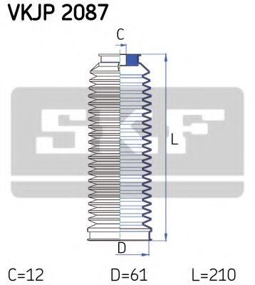 Комплект пыльников рулевой рейки SKF VKJP 2087