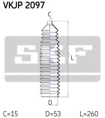 Комплект пыльников рулевой рейки SKF VKJP 2097