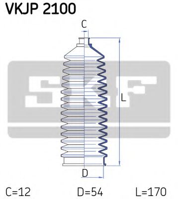 Комплект пыльников рулевой рейки SKF VKJP 2100