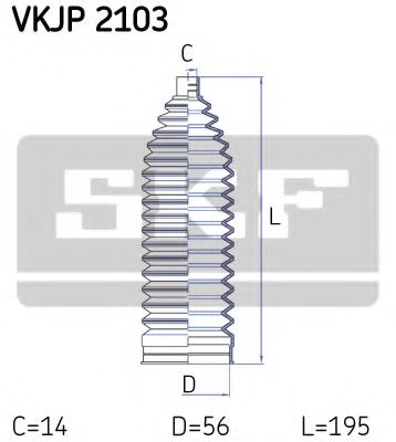 Комплект пыльников рулевой рейки SKF VKJP 2103