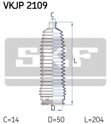 Комплект пыльников рулевой рейки SKF VKJP 2109