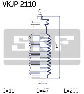 Комплект пыльников рулевой рейки SKF VKJP 2110