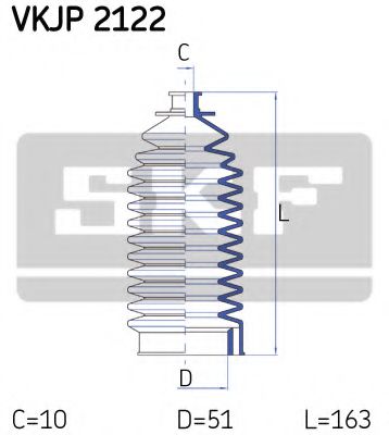 Комплект пыльников рулевой рейки SKF VKJP 2122