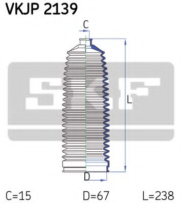 Комплект пиляків рульової рейки SKF VKJP 2139