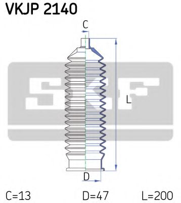 Комплект пыльников рулевой рейки SKF VKJP 2140