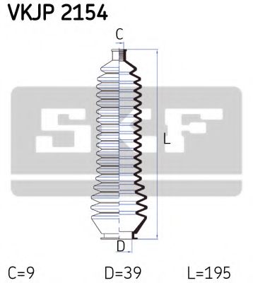 Комплект пыльников рулевой рейки SKF VKJP 2154