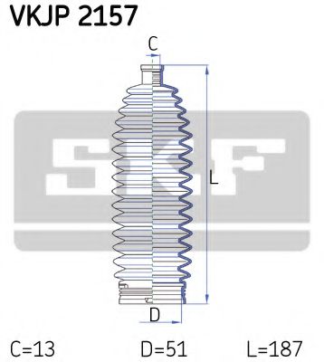 Комплект пыльников рулевой рейки SKF VKJP 2157