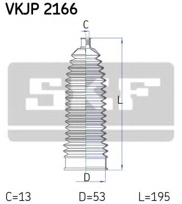 Комплект пыльников рулевой рейки SKF VKJP 2166