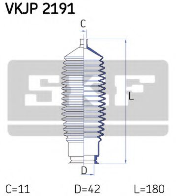 Комплект пыльников рулевой рейки SKF VKJP 2191