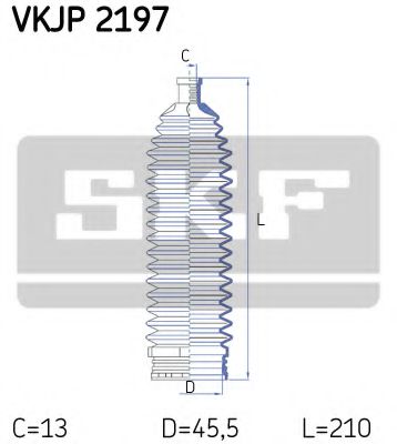 Комплект пыльников рулевой рейки SKF VKJP 2197