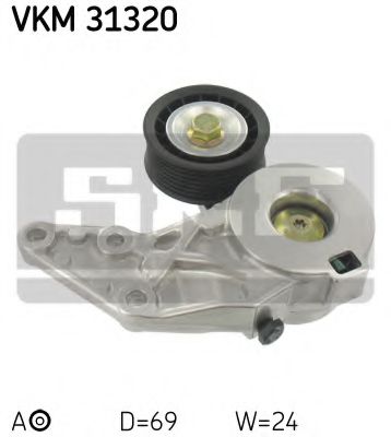 Натяжной ролик поликлинового ремня SKF VKM 31320