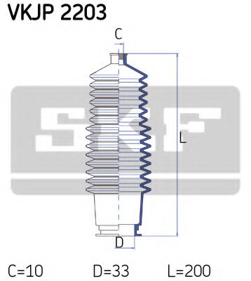 Комплект пыльников рулевой рейки SKF VKJP 2203