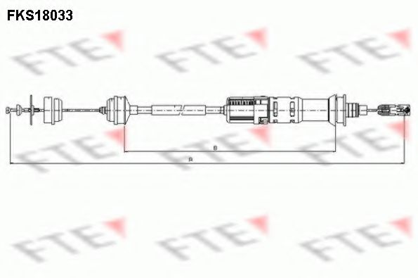 Трос сцепления FTE FKS18033