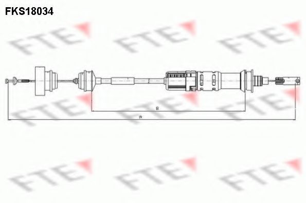 Трос сцепления FTE FKS18034