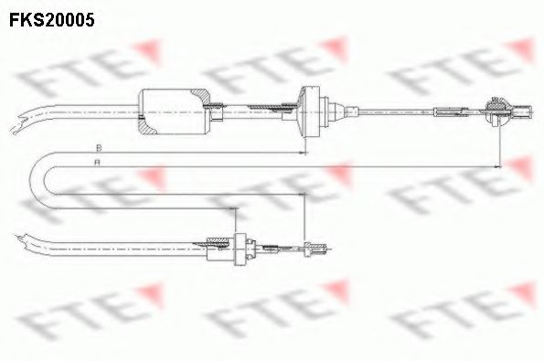 Трос сцепления FTE FKS20005