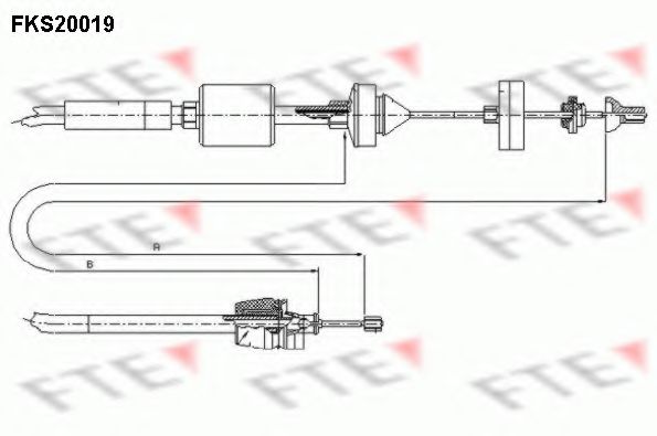 Трос сцепления FTE FKS20019