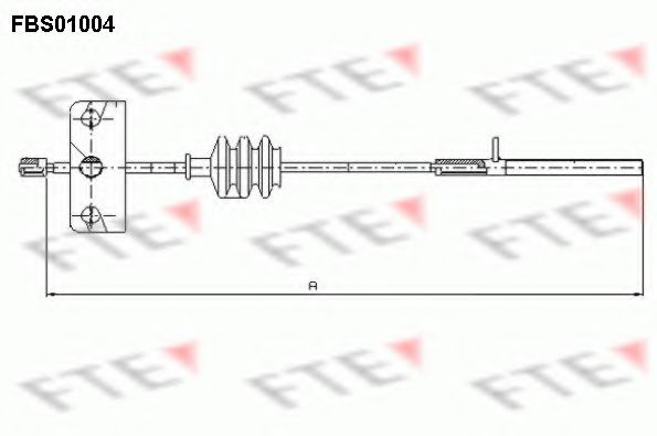 Трос ручника FTE FBS01004
