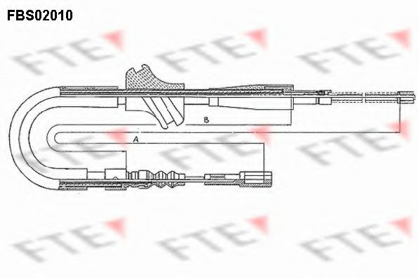 Трос ручника FTE FBS02010