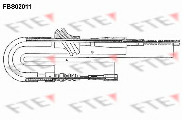 Трос ручника FTE FBS02011