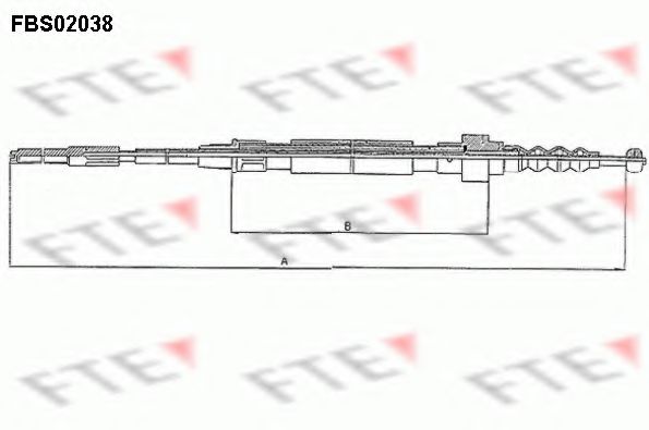 Трос ручника FTE FBS02038