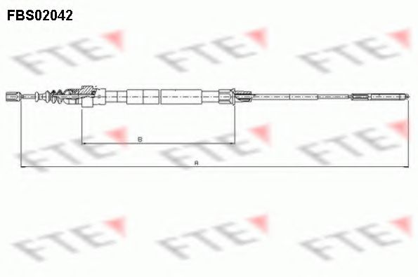 Трос ручника FTE FBS02042