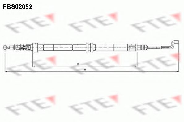 Трос ручника FTE FBS02052
