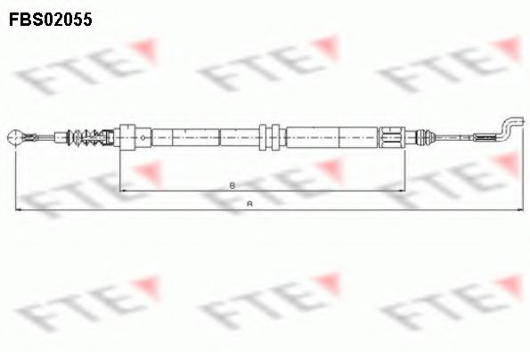Трос ручника FTE FBS02055