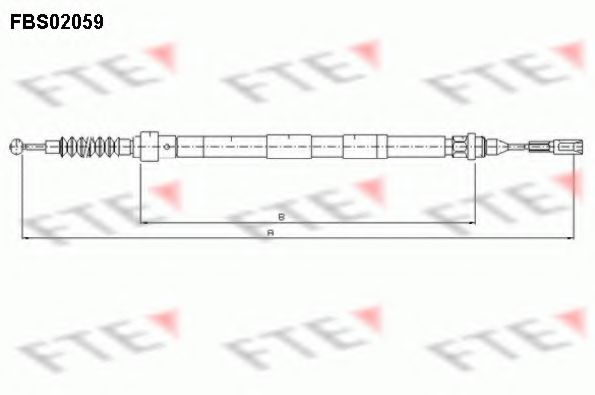 Трос ручника FTE FBS02059