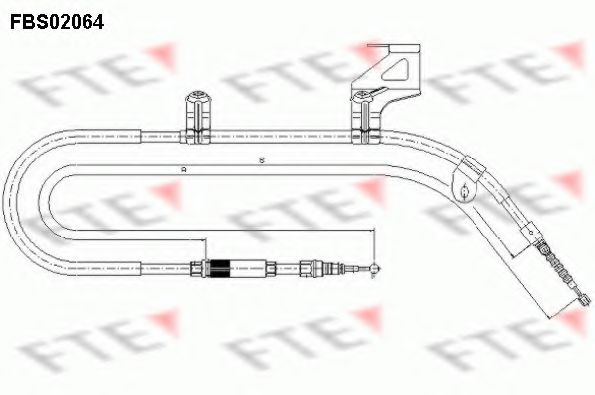 Трос ручника FTE FBS02064