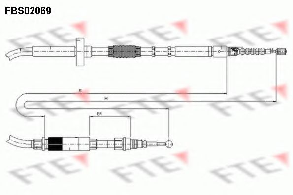 Трос ручника FTE FBS02069