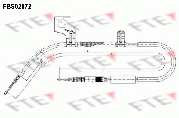 Трос ручника FTE FBS02072