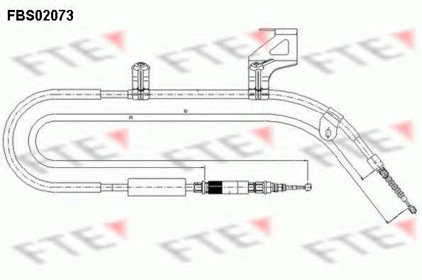 Трос ручника FTE FBS02073