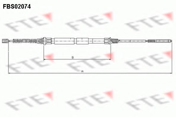Трос ручника FTE FBS02074