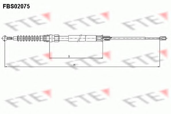 Трос ручника FTE FBS02075