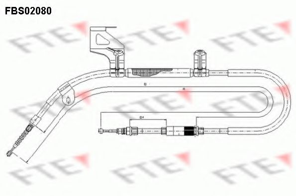 Трос ручника FTE FBS02080