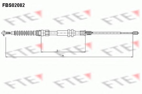 Трос ручника FTE FBS02082