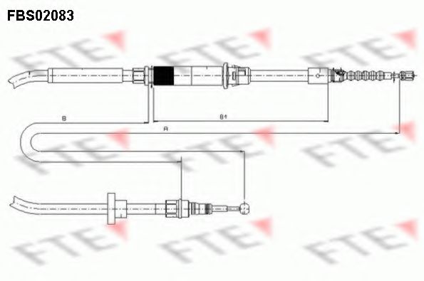 Трос ручника FTE FBS02083